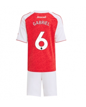 Billige Fotballdrakt Arsenal Gabriel Magalhaes #6 Replika Hjemmedraktsett Barn 2025-26 Kortermet (med bukser)
